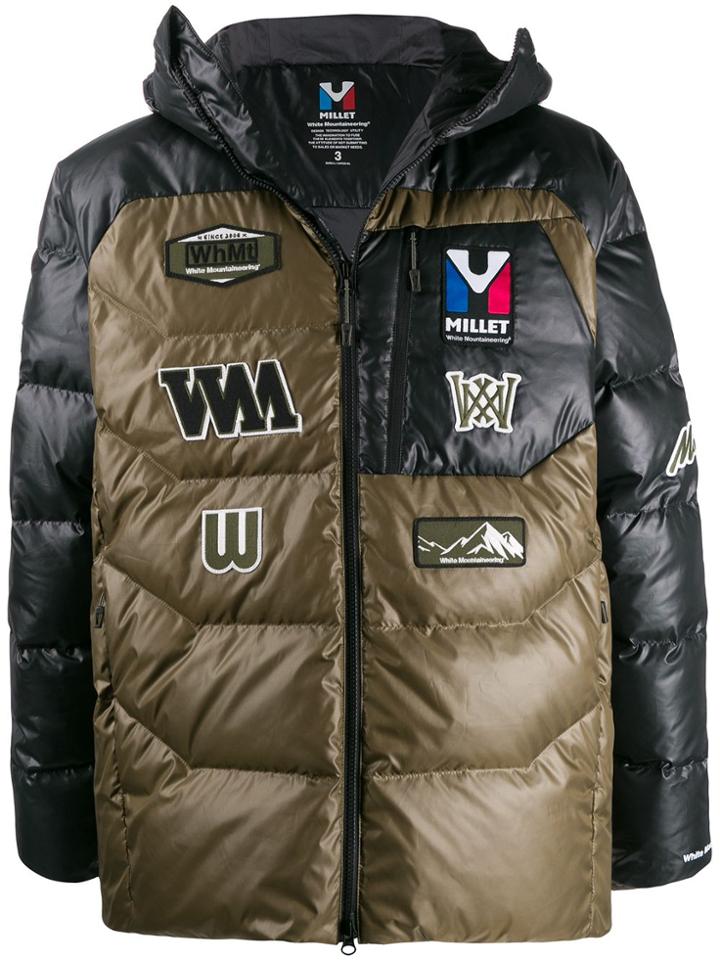 White Mountaineering Logo Patch Padded Jacket - Black