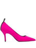 Karl Lagerfeld Karl X Carine Satin Pumps - Pink