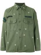 As65 Embroidered Flowers Jacket - Green