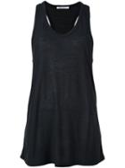 T By Alexander Wang Scoop Neck Tank Top, Women's, Size: Xs, Grey, Rayon/silk