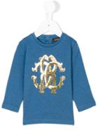 Roberto Cavalli Kids - Logo Motif Top - Kids - Cotton/modal - 18 Mth, Blue