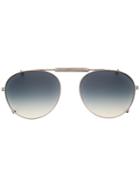 Garrett Leight Gradient Aviator Sunglasses Clip - Silver