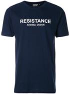 Andrea Crews Slogan Print T-shirt - Blue