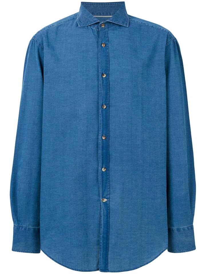 Brunello Cucinelli - Classic Denim Shirt - Men - Cotton - Xxl, Blue, Cotton