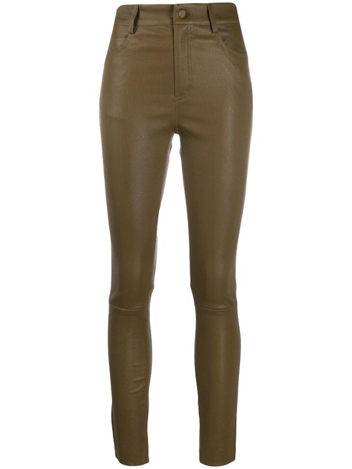 Drome High Waisted Skinny Trousers - Green