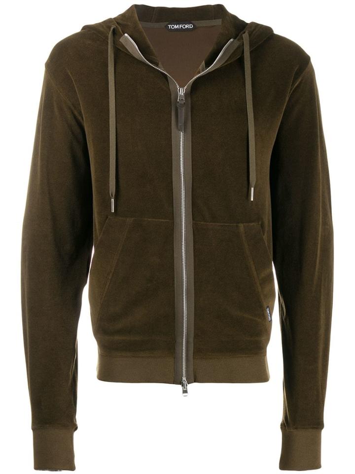 Tom Ford Hooded Zip-up Jacket - Brown