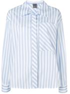 Lorena Antoniazzi Striped Long Shirt - Blue