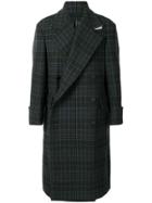 Wooyoungmi Double-breasted Check Coat - Green