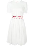 Giamba Stars Embroidered Dress, Women's, Size: 42, White, Viscose/spandex/elastane/polyester