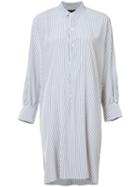 Nili Lotan - Striped Shirt Dress - Women - Silk - Xs, Blue, Silk