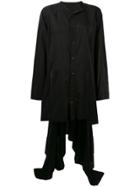 Yohji Yamamoto Loose Short Front Dress - Black