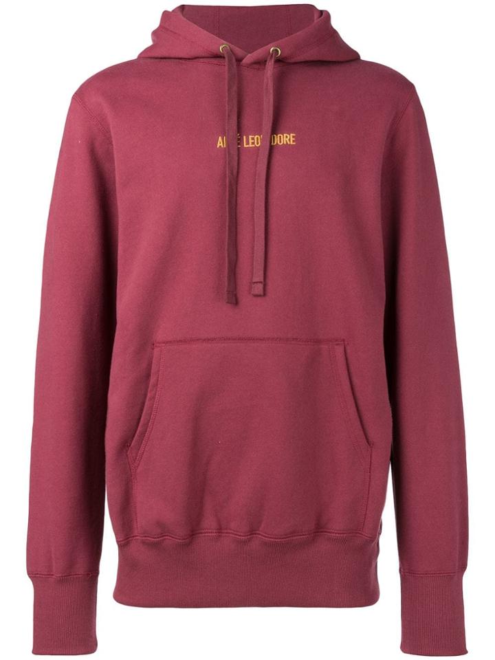 Aimé Leon Dore Logo Print Hoodie - Red