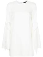Ellery Thelma Tie Sleeve Dress - White