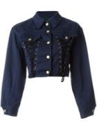 Jean Paul Gaultier Vintage Junior Gaultier Corset Denim Jacket, Women's, Size: 42, Blue