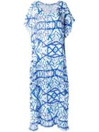 Sub Long Beach Dress, Women's, Blue, Viscose