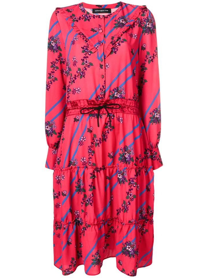 Department 5 Printed Tiered Midi Dress