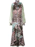 Natasha Zinko - Sakura Fence Printed Dress - Women - Silk/polyamide - 38, Silk/polyamide