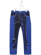 Moschino Kids Graphic Print Jeans, Boy's, Size: 8 Yrs, Blue