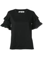 Mcq Alexander Mcqueen Tiered Ruffle Sleeve T-shirt - Black