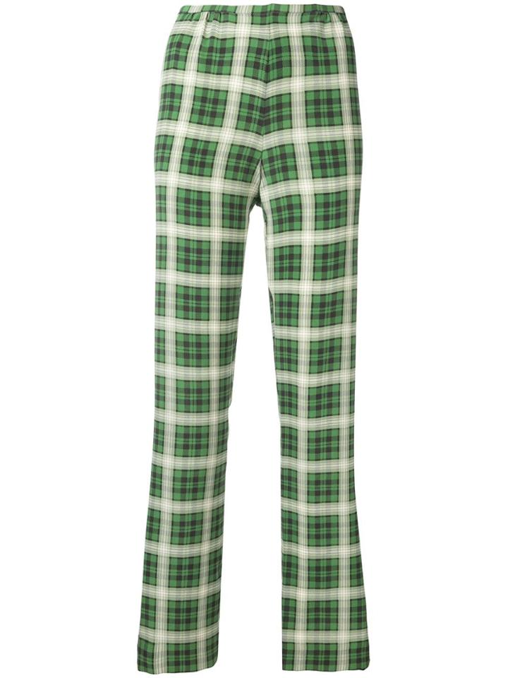 Marc Jacobs Check Tailored Trousers - Green