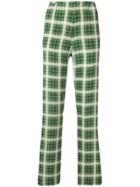 Marc Jacobs Check Tailored Trousers - Green