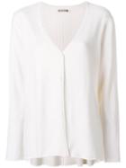 Hemisphere V-neck Cardigan - White