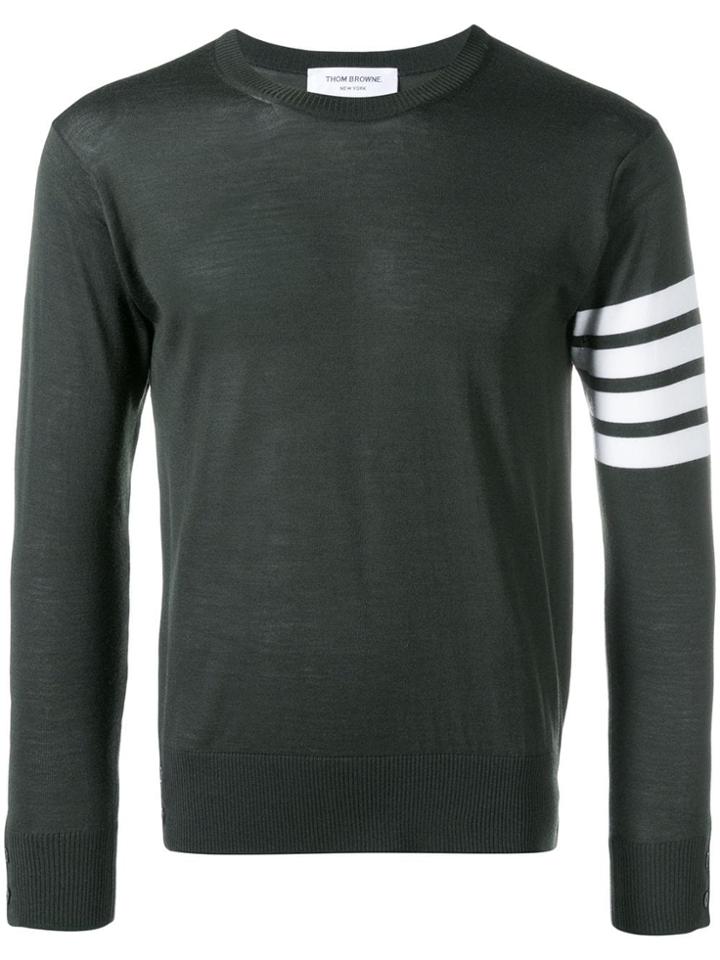 Thom Browne Fine Merino Wool Pullover - Green