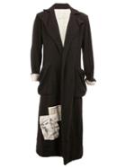 Greg Lauren Patchwork 'revolutionary Batman' Coat, Men's, Size: 3, Black, Wool
