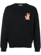 Moschino Tiger Print Sweatshirt, Men's, Size: Large, Black, Cotton