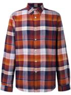 Ps By Paul Smith - Checked Shirt - Men - Cotton/linen/flax - M, Yellow/orange, Cotton/linen/flax