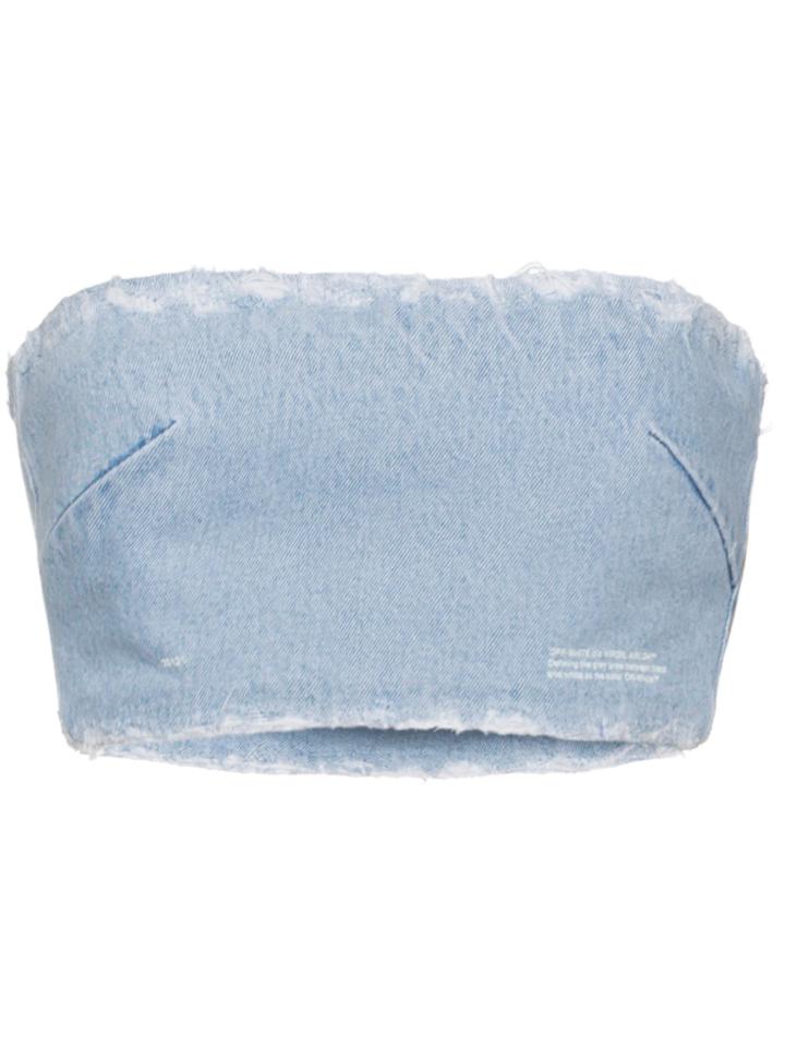 Off-white Denim Bra Top - Blue