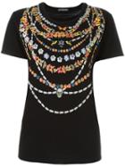 Alexander Mcqueen Strand Print T-shirt, Women's, Size: 40, Black, Cotton