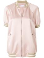 Red Valentino Embroidered Bomber Jacket - Pink & Purple