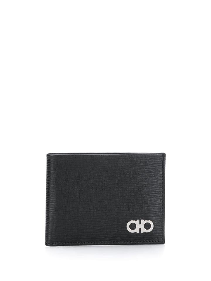 Salvatore Ferragamo Double Gancini Bi-fold Wallet - Black