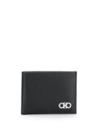 Salvatore Ferragamo Double Gancini Bi-fold Wallet - Black