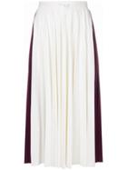 Valentino Pleated Midi Skirt - White