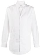 Yohji Yamamoto Tuxedo Style Long Sleeve Shirt - White