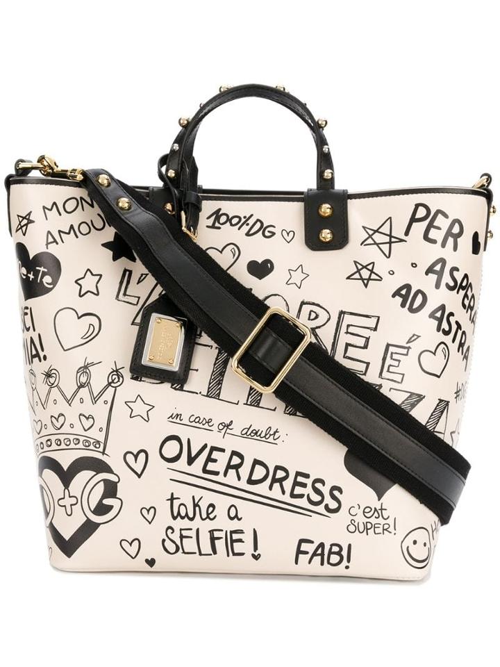 Dolce & Gabbana Beatrice Mural Tote Bag - Neutrals