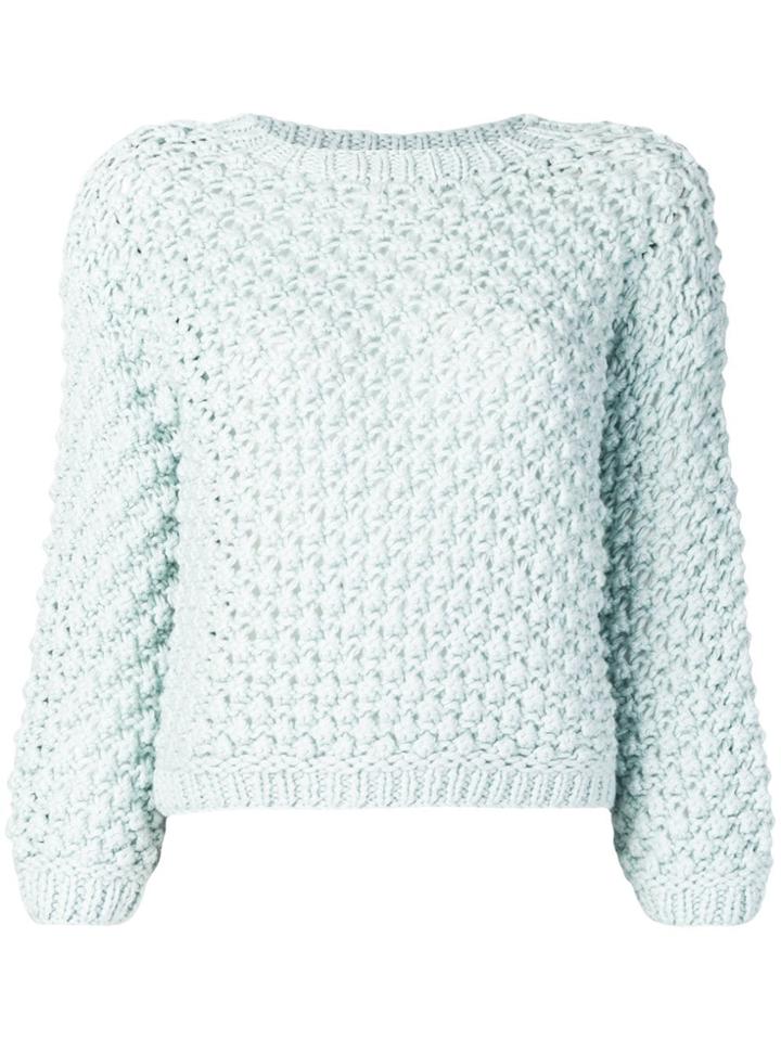 Elisabetta Franchi Open Knit Jumper - Blue