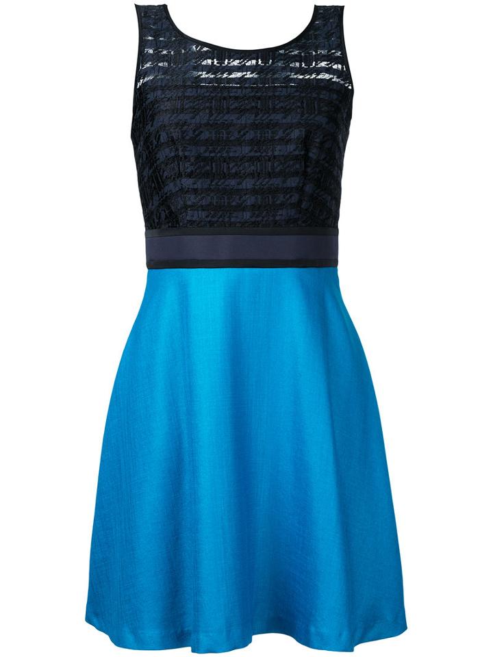 Loveless - Sheer Bodice Dress - Women - Cotton/polyester - 9, Black, Cotton/polyester