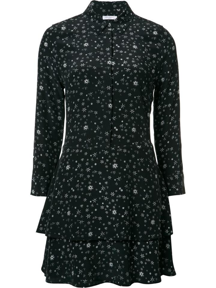 Equipment Star Print Dress, Women's, Size: Large, Black, Silk