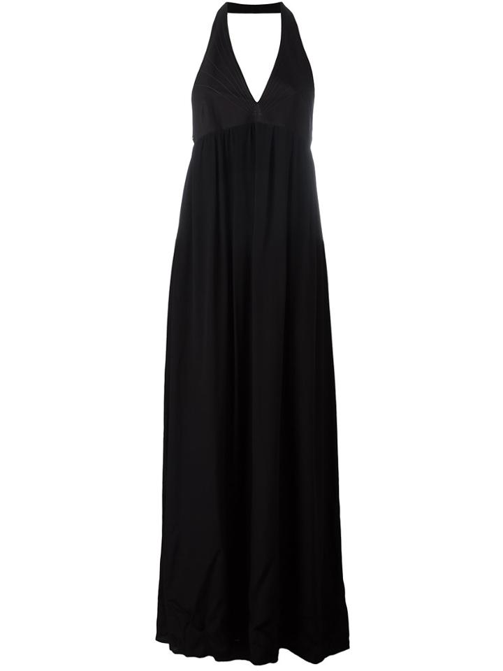 Paco Rabanne Halterneck Long Dress - Black