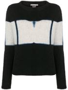 Suzusan Cashmere Two-tone Sweater - Black