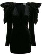 Redemption Structured Shoulders Mini Dress - Black