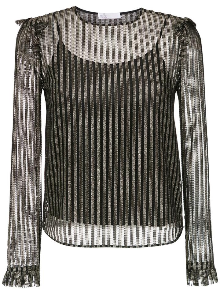 Nk Ruffled Tulle Blouse - Black
