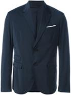 Neil Barrett Two Button Blazer, Men's, Size: 52, Blue, Polyester/spandex/elastane/viscose