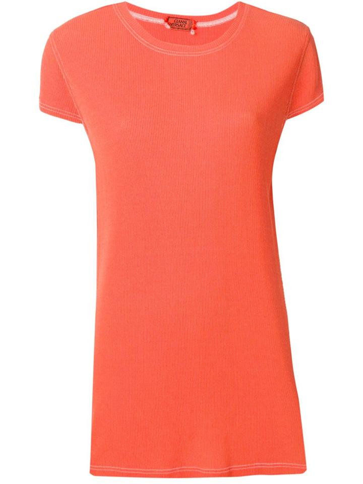 Versace Vintage Ribbed T-shirt - Orange