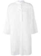 Valentino Lace Front Placket Dress, Women's, Size: 42, White, Cotton