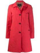 Etro Single-breasted Fitted Coat - Red
