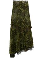 Comme Des Garçons Vintage Camouflage Polka Dots Skirt - Green